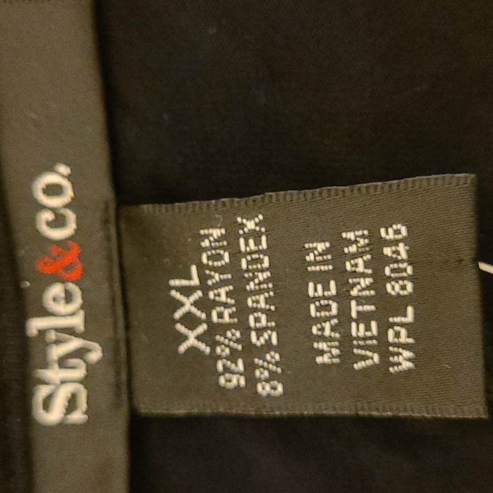 Macy's  Style & Co, black sleeveless jersey dress - Picture 3 of 3